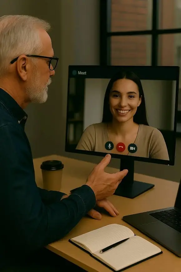 Example of MVP scope definition in a recruitment platform, using sticky notes to map core features like job posting, candidate profiles, search, and resume upload.